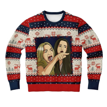 Cat Meme Funny Cat Yell Xmas Cat Mom 3d Ugly Christmas Sweater ? Usalast