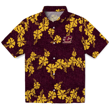 Central Michigan Chippewas Hawaiian Shirt - 50th State Flower | Moonbestprint