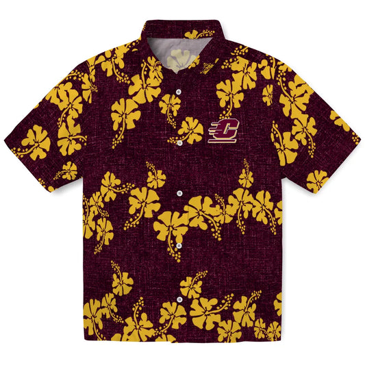 Central Michigan Chippewas Hawaiian Shirt - 50th State Flower | Moonbestprint