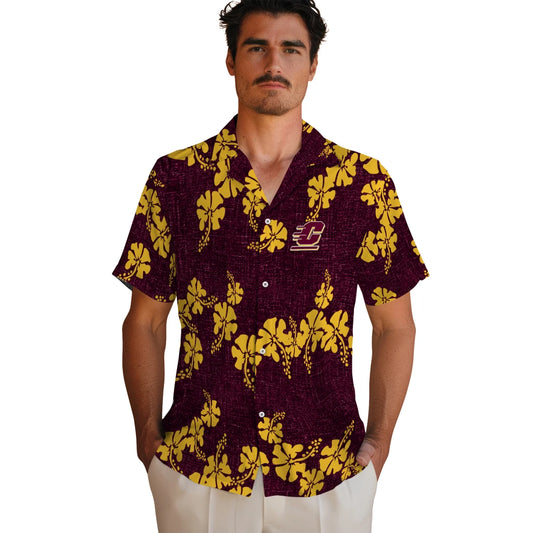 Central Michigan Chippewas Hawaiian Shirt - 50th State Flower | Moonbestprint