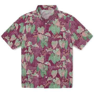 Central Michigan Chippewas Hawaiian Shirt - Anthurium Overlay | Moonbestprint