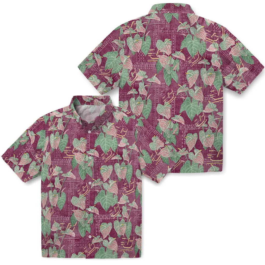 Central Michigan Chippewas Hawaiian Shirt - Anthurium Overlay | Moonbestprint