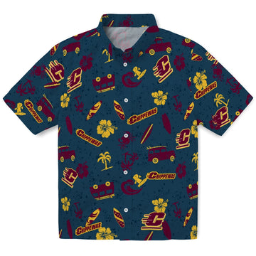 Central Michigan Chippewas Hawaiian Shirt - Beach Vibe | Moonbestprint