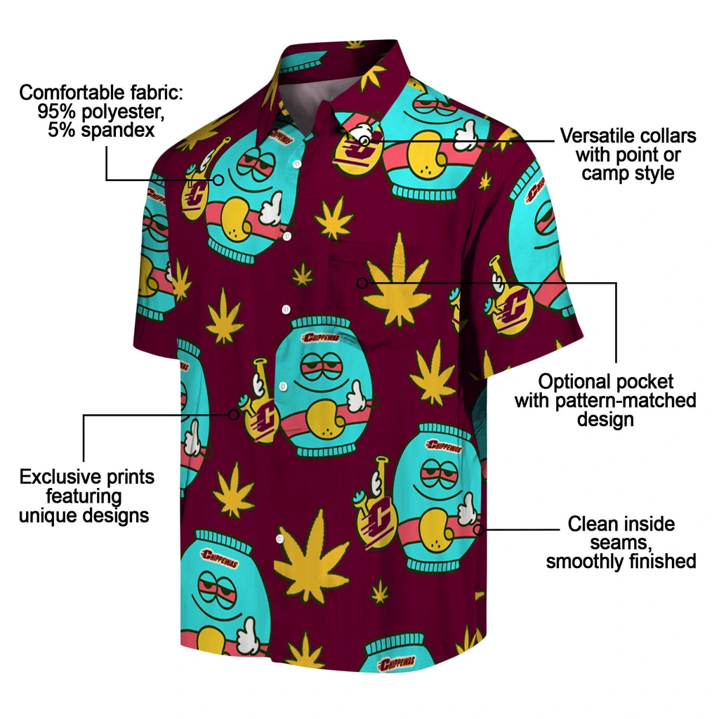 Central Michigan Chippewas Hawaiian Shirt - Chill Vibe | Moonbestprint