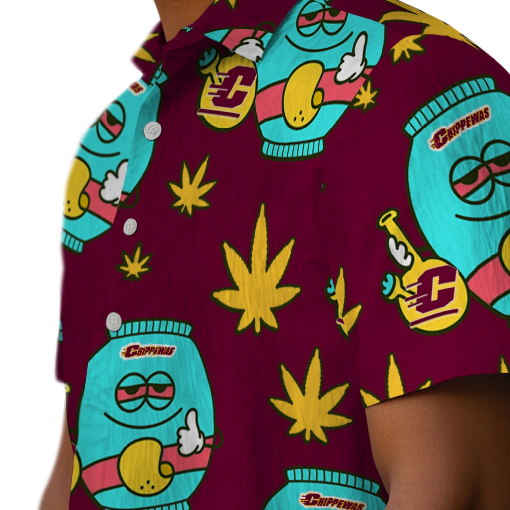Central Michigan Chippewas Hawaiian Shirt - Chill Vibe | Moonbestprint