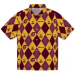 Central Michigan Chippewas Hawaiian Shirt - Golfing Plaid | Moonbestprint