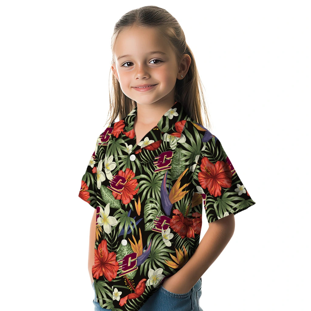Central Michigan Chippewas Hawaiian Shirt - Hawaii Floral Hibiscus | Moonbestprint