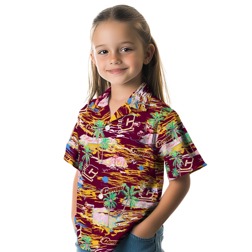Central Michigan Chippewas Hawaiian Shirt - Hawaii Island | Moonbestprint
