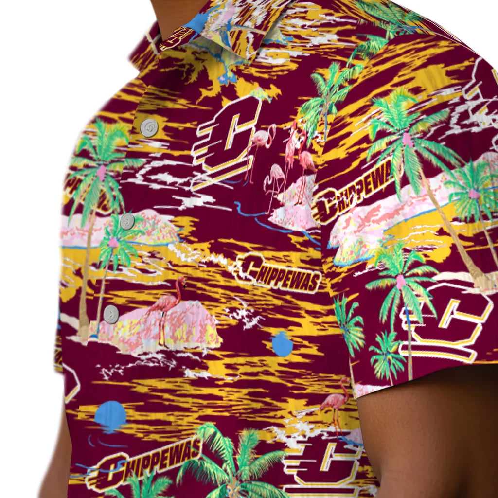 Central Michigan Chippewas Hawaiian Shirt - Hawaii Island | Moonbestprint
