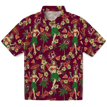Central Michigan Chippewas Hawaiian Shirt - Hawaiian Girls Design | Moonbestprint