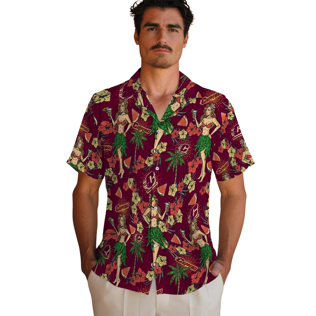 Central Michigan Chippewas Hawaiian Shirt - Hawaiian Girls Design | Moonbestprint