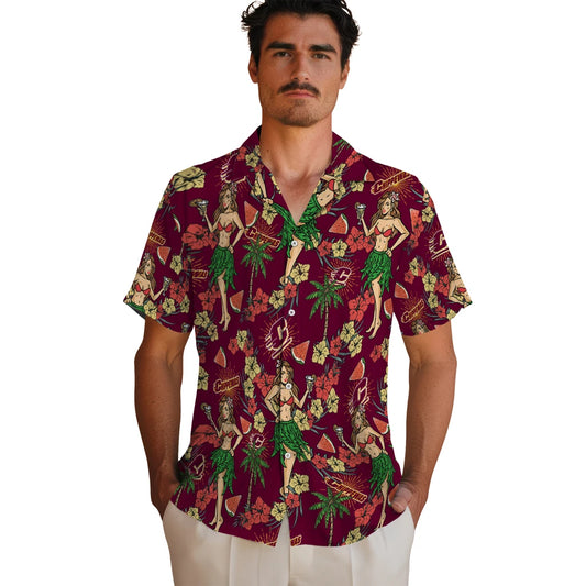 Central Michigan Chippewas Hawaiian Shirt - Hawaiian Girls Design | Moonbestprint