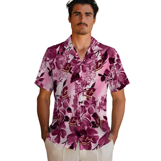 Central Michigan Chippewas Hawaiian Shirt - Hibiscus Arrangement | Moonbestprint