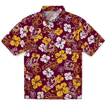 Central Michigan Chippewas Hibiscus Bloom Hawaiian Shirt – Moonbestprint