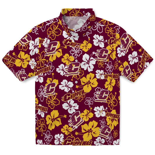 Central Michigan Chippewas Hibiscus Bloom Hawaiian Shirt – Moonbestprint
