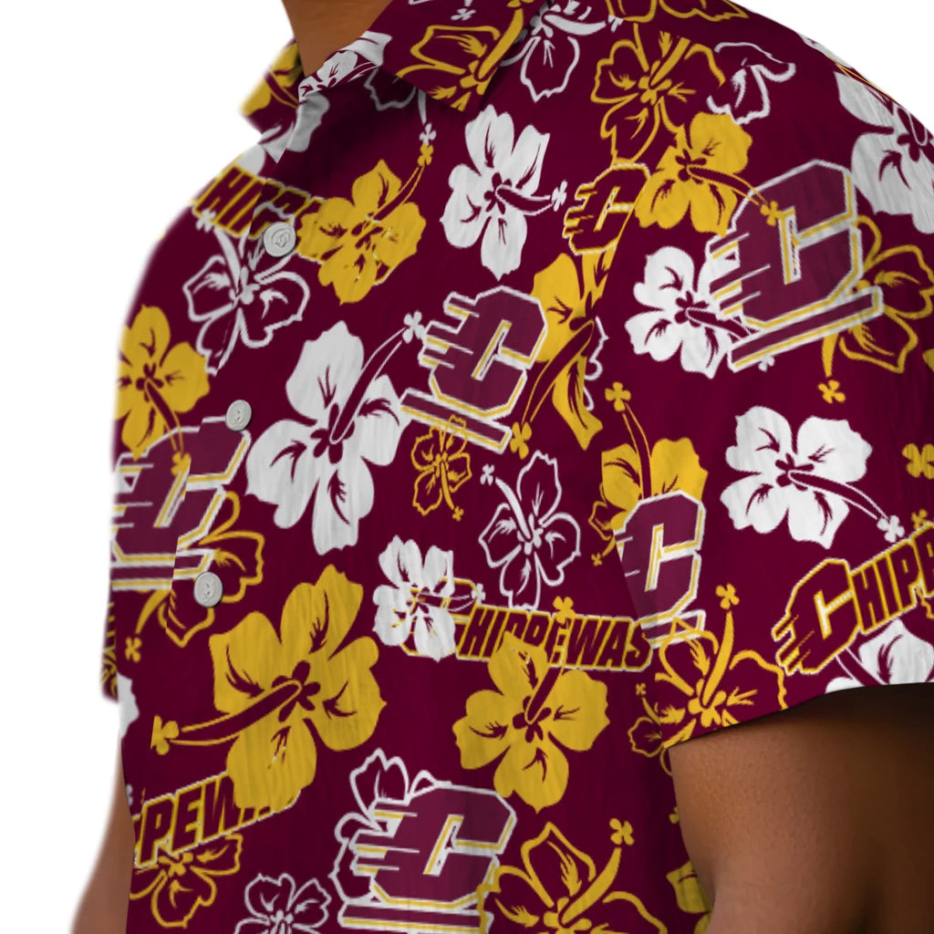 Central Michigan Chippewas Hibiscus Bloom Hawaiian Shirt – Moonbestprint