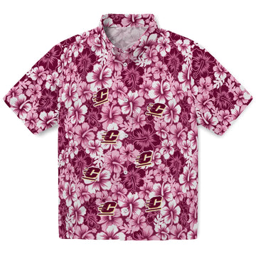 Central Michigan Chippewas Hawaiian Shirt - Hibiscus Blooms | Moonbestprint