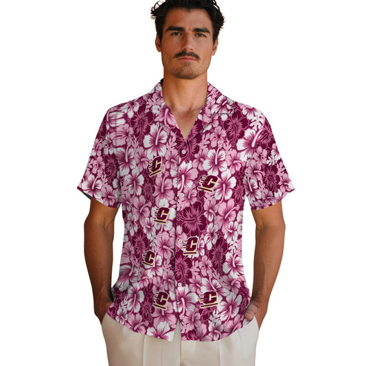 Central Michigan Chippewas Hawaiian Shirt - Hibiscus Blooms | Moonbestprint