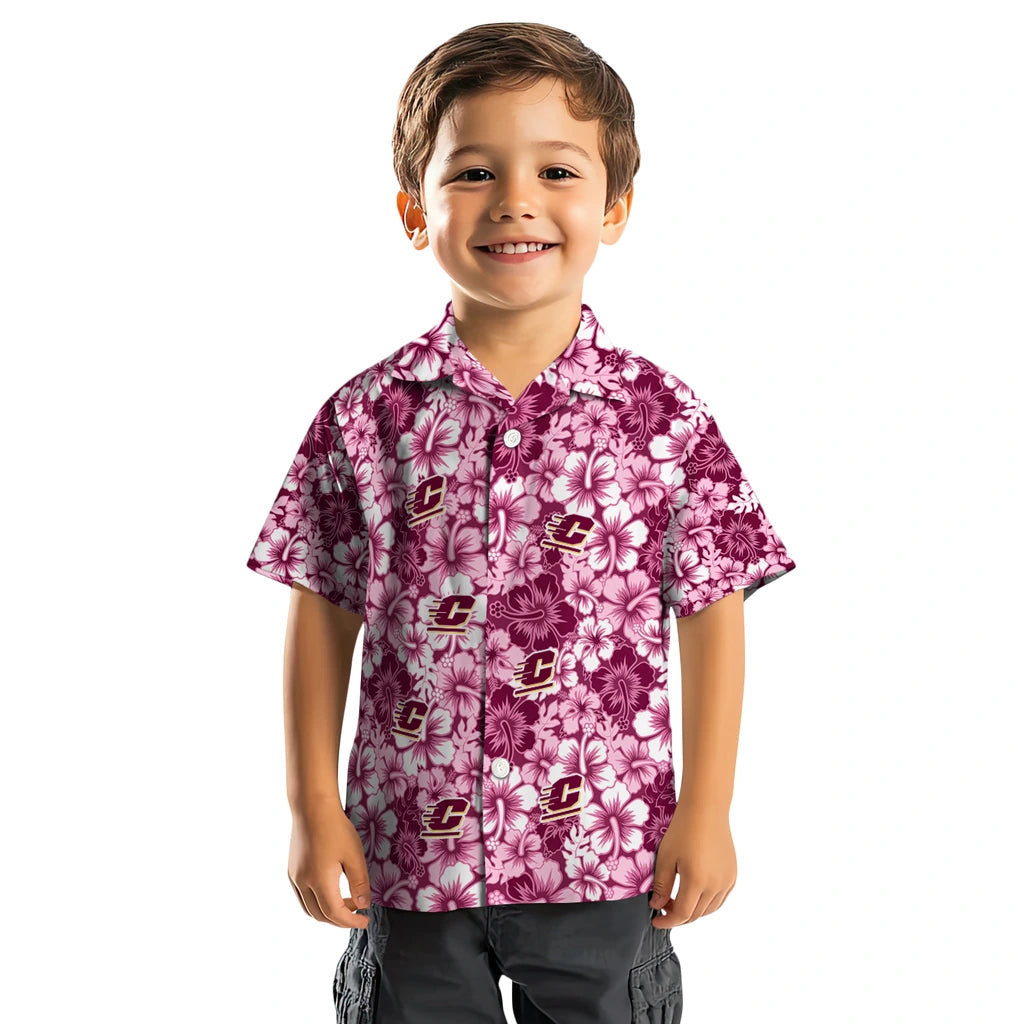 Central Michigan Chippewas Hawaiian Shirt - Hibiscus Blooms | Moonbestprint