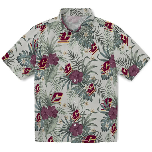 Central Michigan Chippewas Hawaiian Shirt - Hibiscus Designs | Moonbestprint