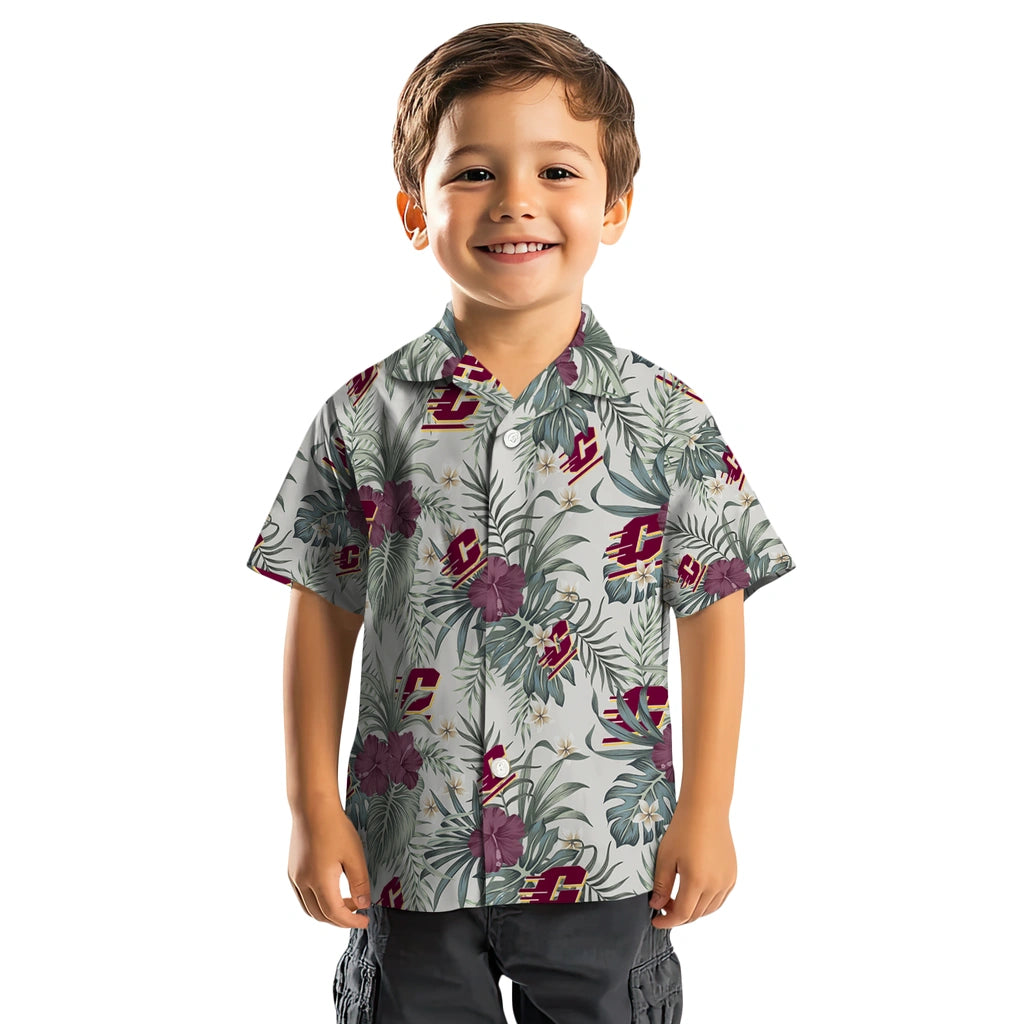 Central Michigan Chippewas Hawaiian Shirt - Hibiscus Designs | Moonbestprint