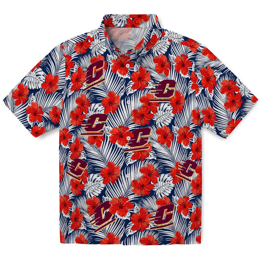 Central Michigan Chippewas Hawaiian Shirt - Hibiscus Fiesta | Moonbestprint