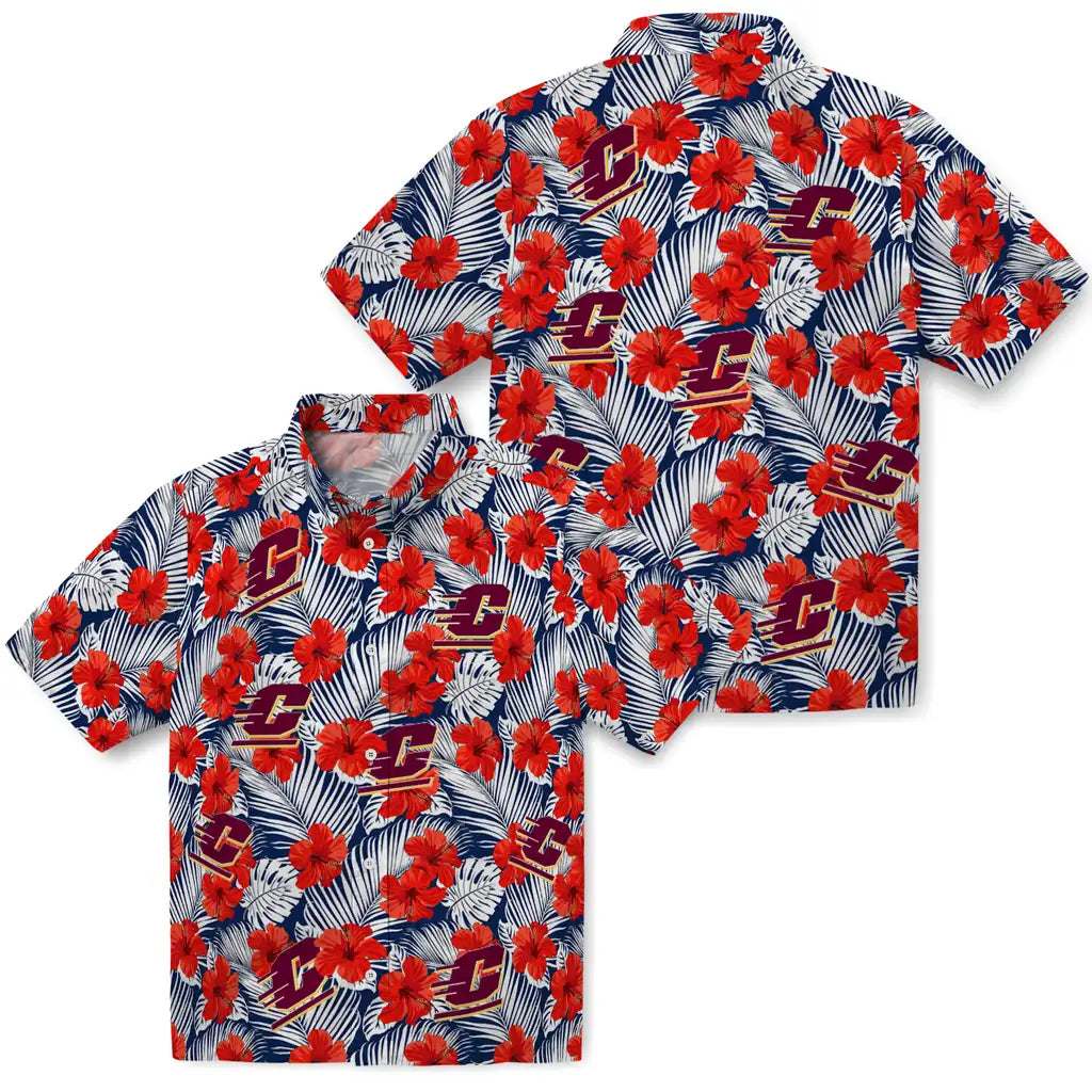 Central Michigan Chippewas Hawaiian Shirt - Hibiscus Fiesta | Moonbestprint