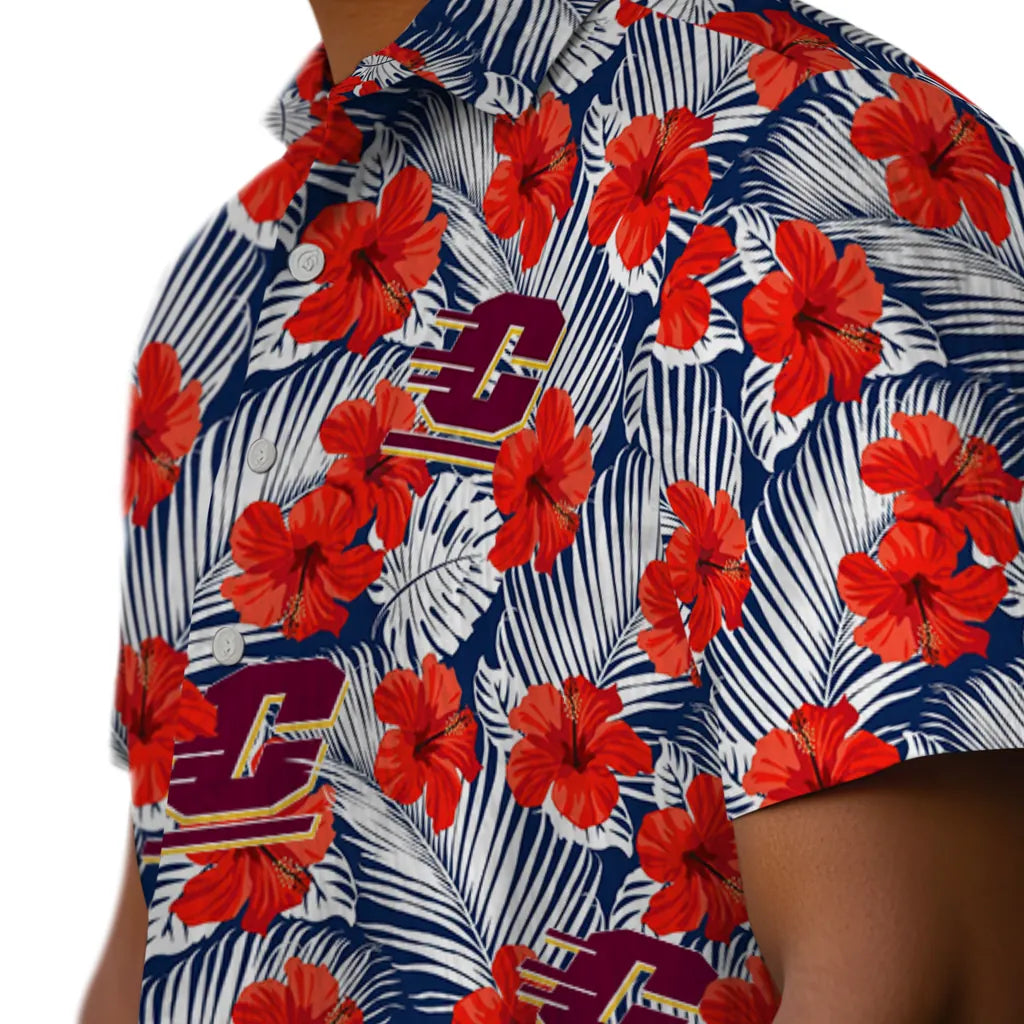 Central Michigan Chippewas Hawaiian Shirt - Hibiscus Fiesta | Moonbestprint
