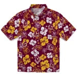 Central Michigan Chippewas Hawaiian Shirt - Hibiscus Flower Design | Moonbestprint