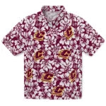 Central Michigan Chippewas Hawaiian Shirt - Hibiscus Motif | Moonbestprint