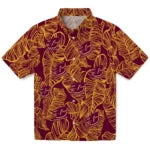 Central Michigan Chippewas Hawaiian Shirt - Leaf Outline | Moonbestprint
