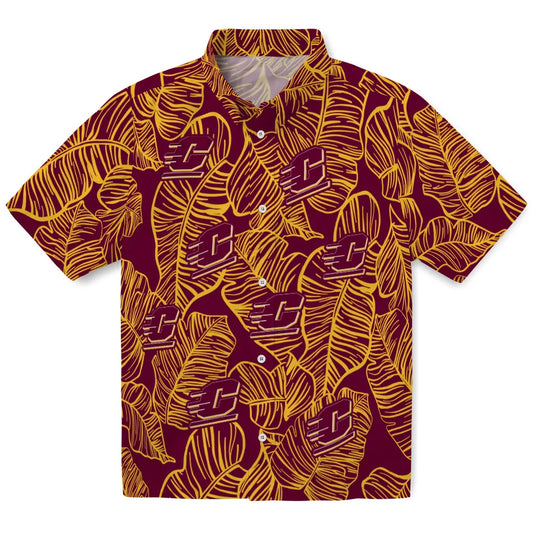 Central Michigan Chippewas Hawaiian Shirt - Leaf Outline | Moonbestprint