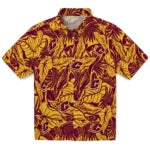 Central Michigan Chippewas Hawaiian Shirt - Monstera Layer | Moonbestprint