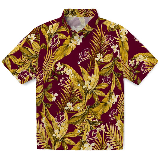 Central Michigan Chippewas Hawaiian Shirt - Palm Leaves | Moonbestprint