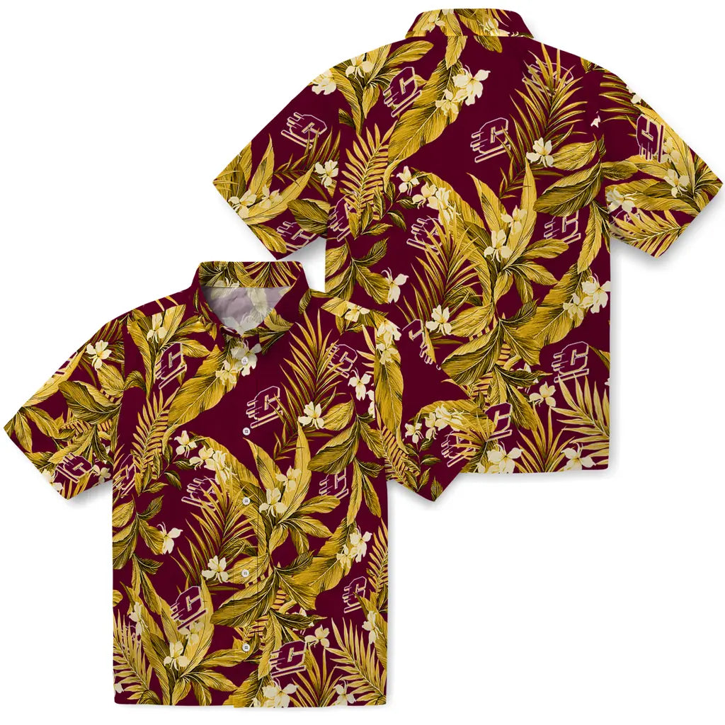 Central Michigan Chippewas Hawaiian Shirt - Palm Leaves | Moonbestprint