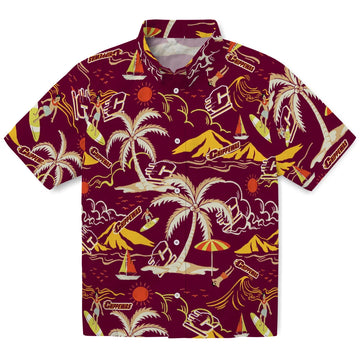Central Michigan Chippewas Hawaiian Shirt - Palm Tree Island | Moonbestprint