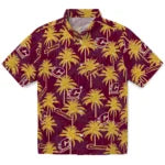 Central Michigan Chippewas Hawaiian Shirt - Palm Tree Motif | Moonbestprint