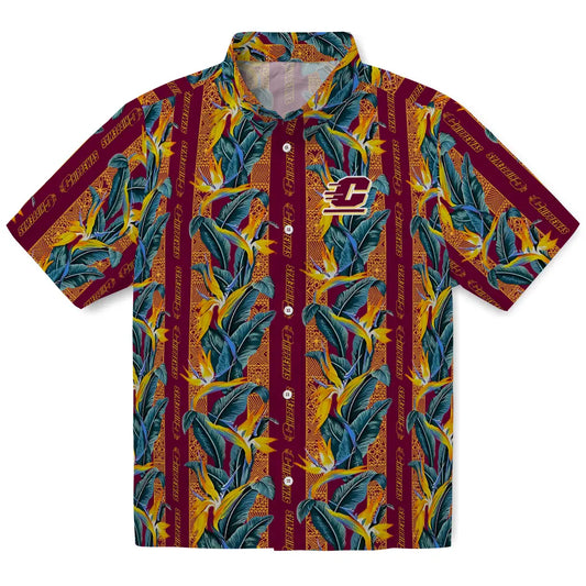 Central Michigan Chippewas Hawaiian Shirt - Paradise Vines | Moonbestprint