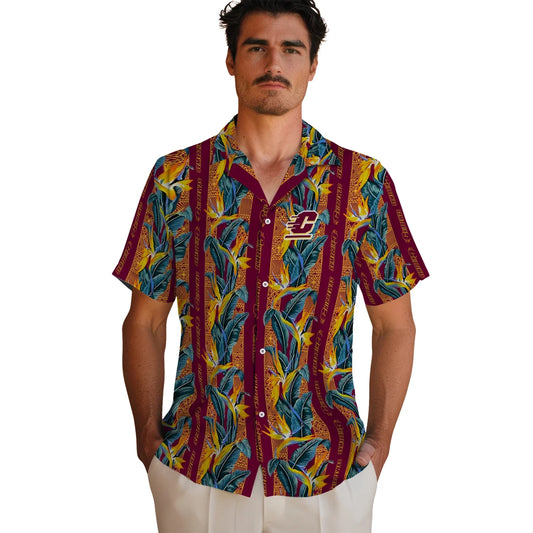 Central Michigan Chippewas Hawaiian Shirt - Paradise Vines | Moonbestprint