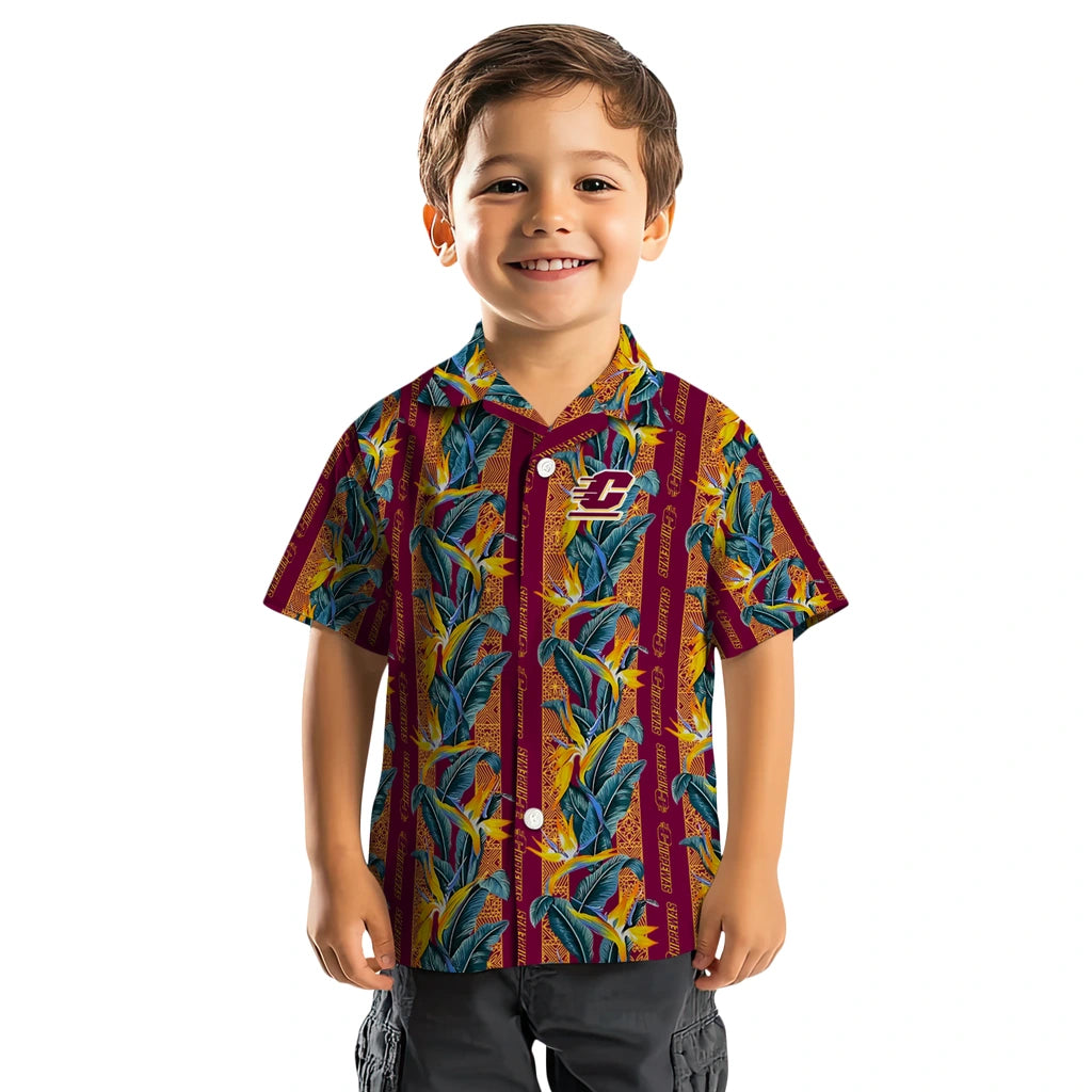 Central Michigan Chippewas Hawaiian Shirt - Paradise Vines | Moonbestprint