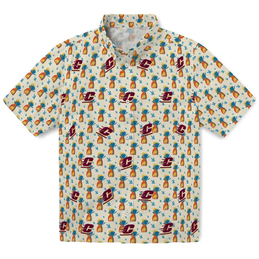 Central Michigan Chippewas Hawaiian Shirt - Pineapple Delight | Moonbestprint