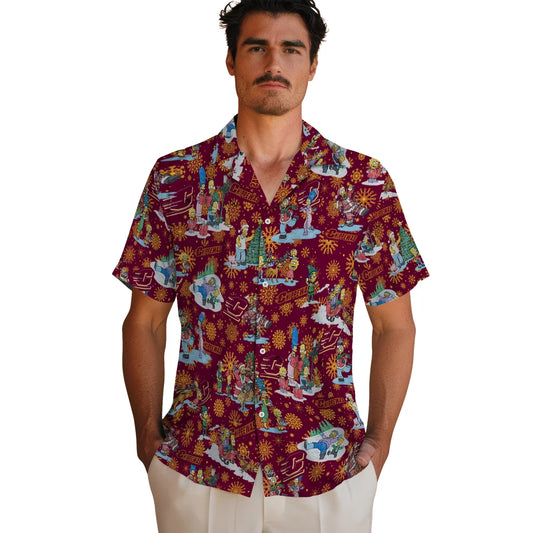 Central Michigan Chippewas Hawaiian Shirt - Simpsons Christmas | Moonbestprint