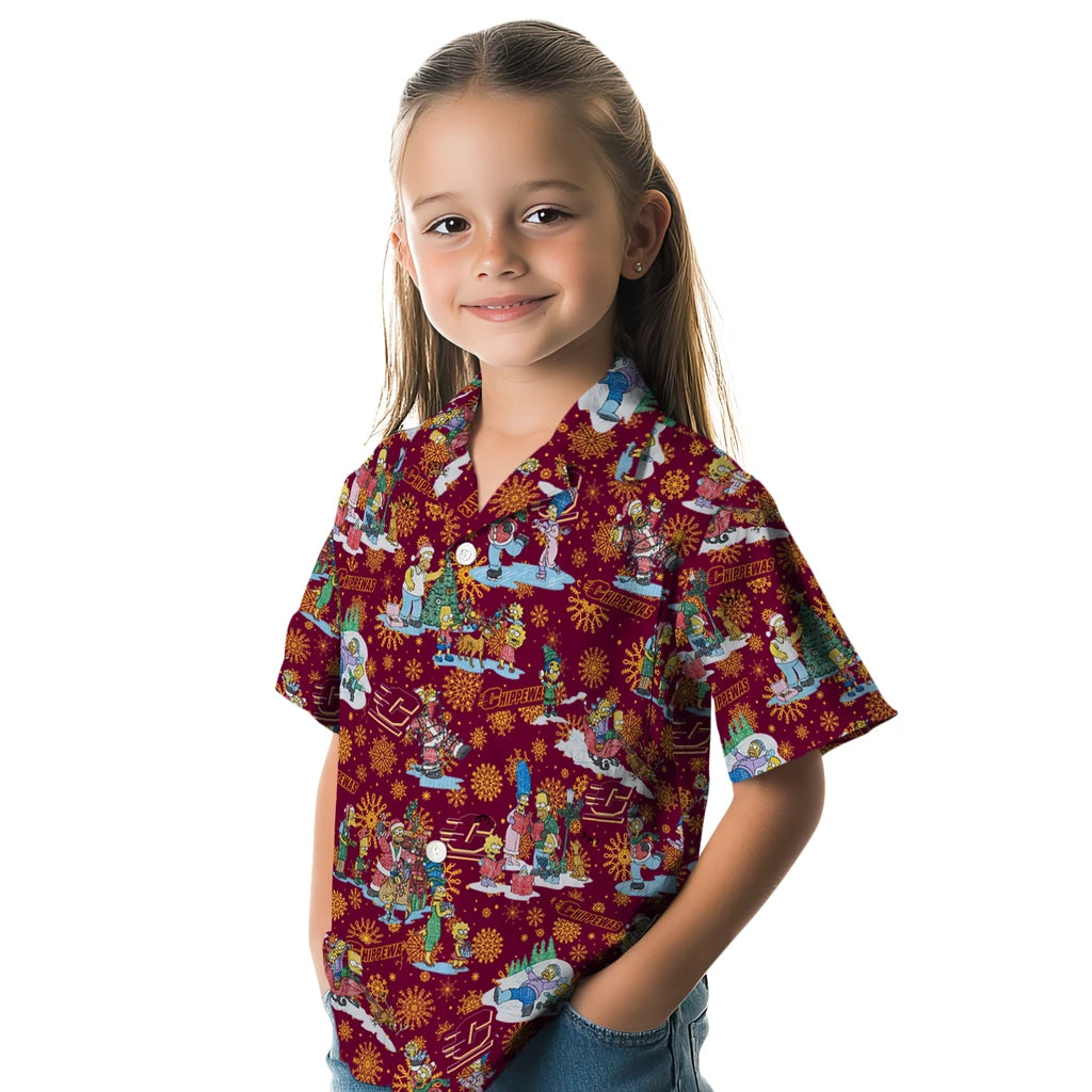 Central Michigan Chippewas Hawaiian Shirt - Simpsons Christmas | Moonbestprint