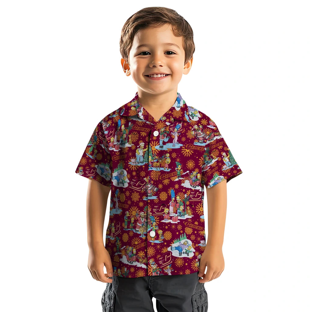 Central Michigan Chippewas Hawaiian Shirt - Simpsons Christmas | Moonbestprint