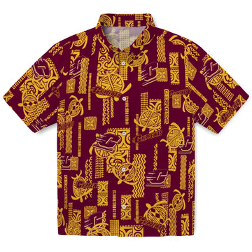 Central Michigan Chippewas Hawaiian Shirt - Turtle Lines | Moonbestprint