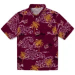 Central Michigan Chippewas Hawaiian Shirt - Wave Palm | Moonbestprint