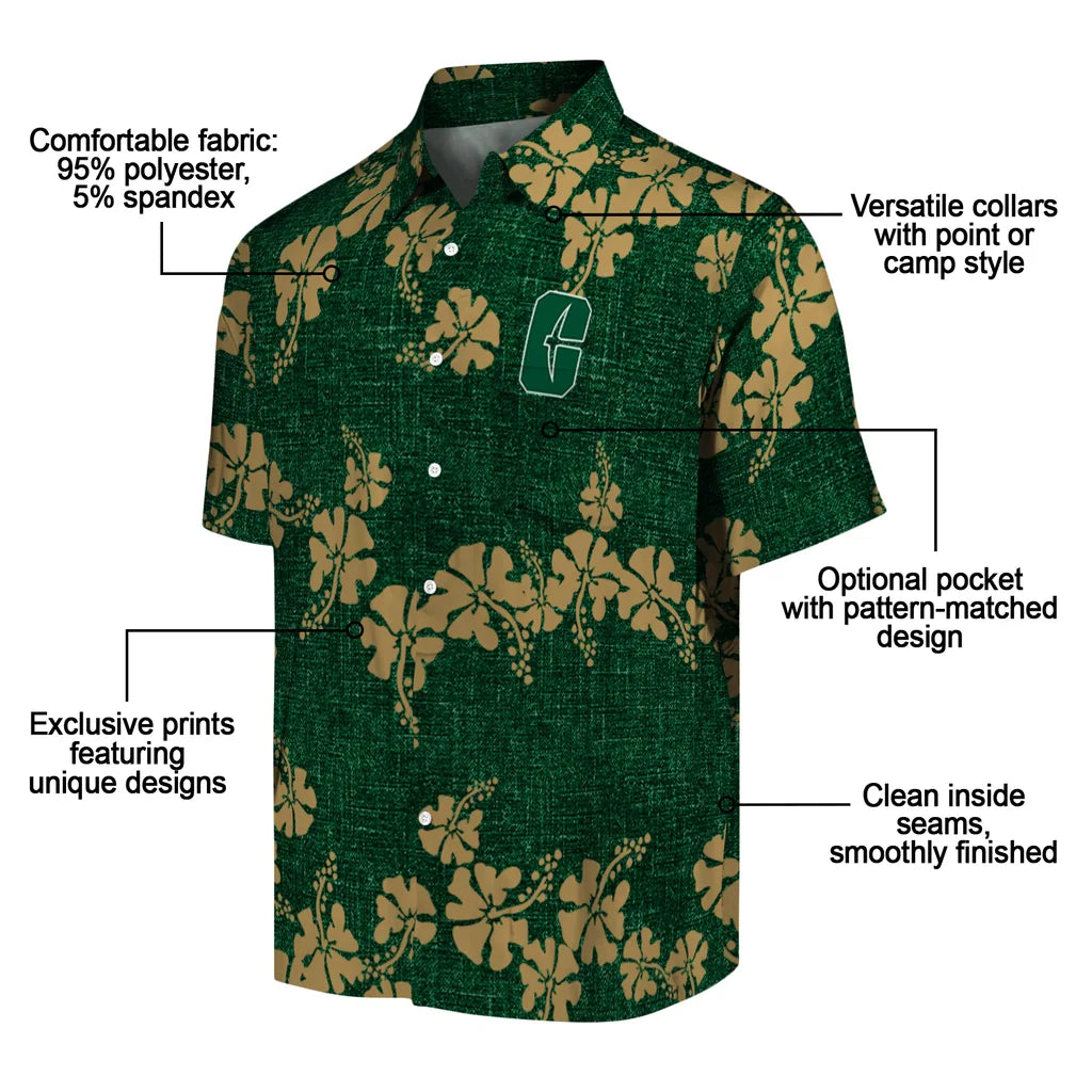 Charlotte 49ers Hawaiian Shirt - 50th State Flower | Moonbestprint
