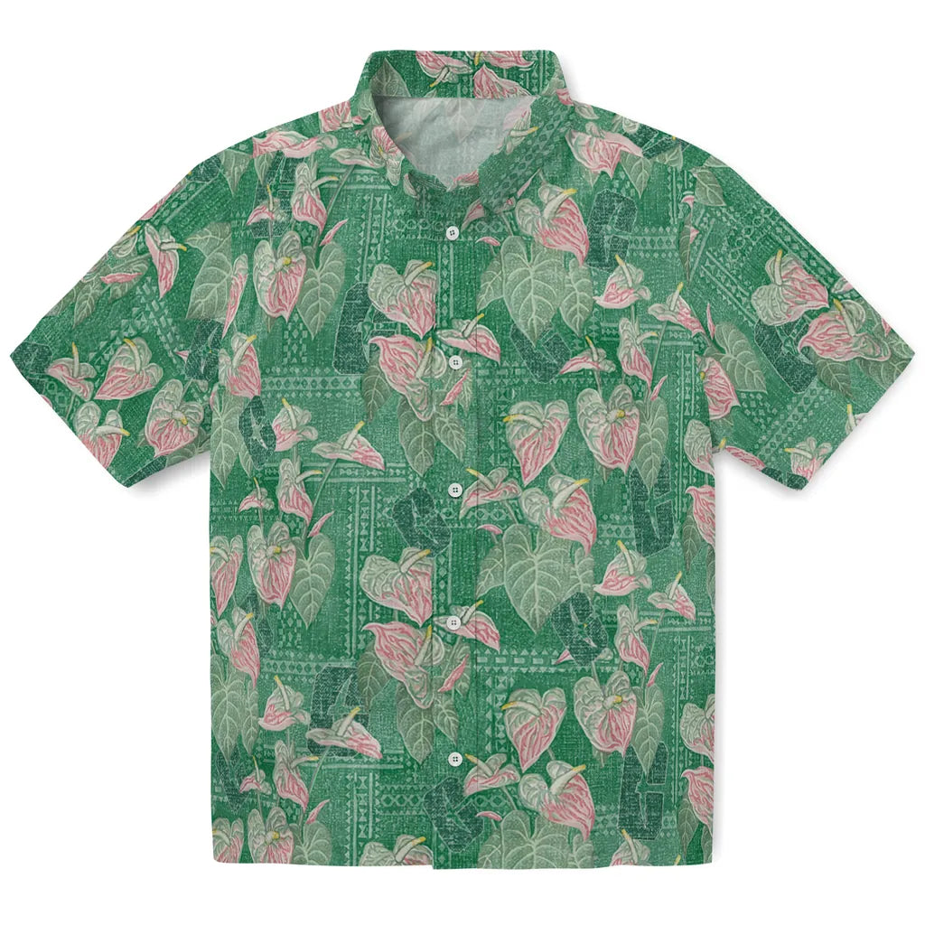 Charlotte 49ers Hawaiian Shirt - Anthurium Overlay | Moonbestprint