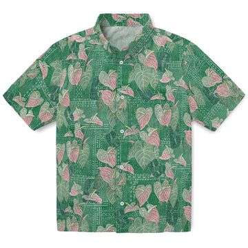 Charlotte 49ers Hawaiian Shirt - Anthurium Overlay | Moonbestprint