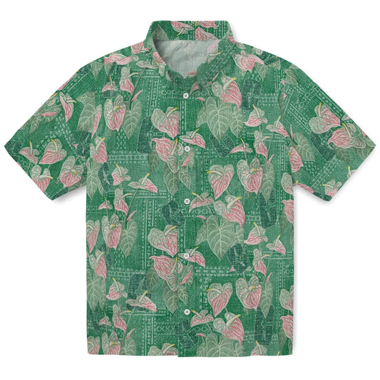 Charlotte 49ers Hawaiian Shirt - Anthurium Overlay | Moonbestprint